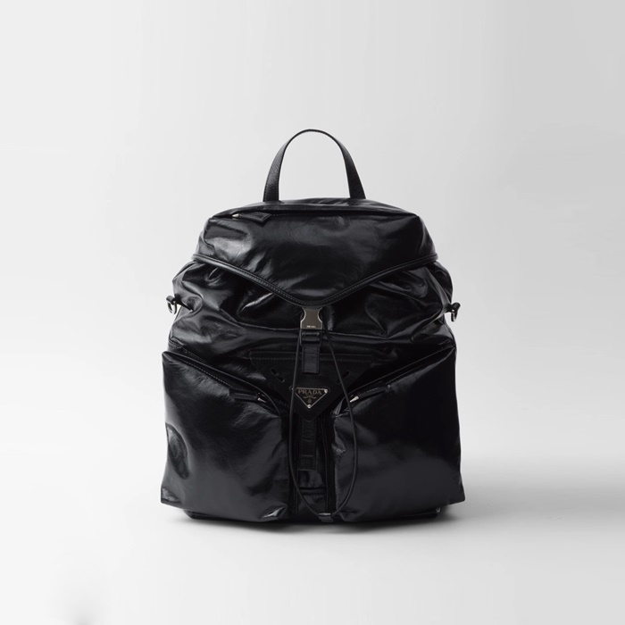 프라다 레더 백팩 블랙 2VZ108 - Prada Leather Backpack Black