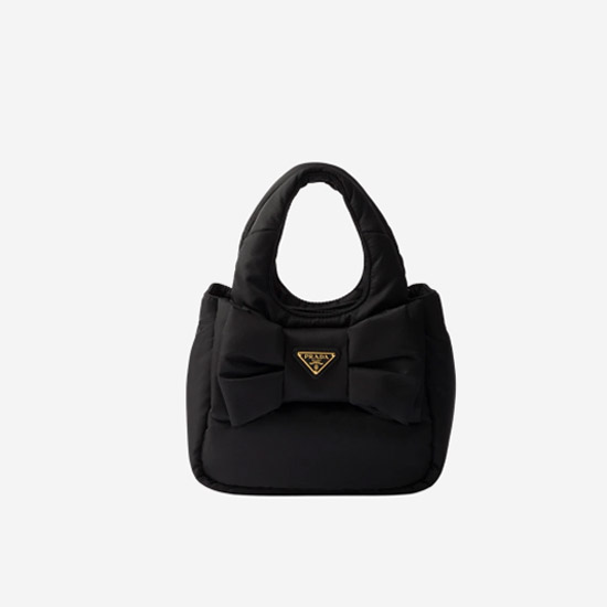 프라다 리본 장식 패딩 리나일론 미니백 1BA359 - Prada Padded Re-Nylon Mini Bag with Ribbon Detail