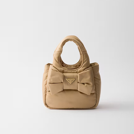 프라다 리본 장식 패딩 리나일론 미니백 1BA359 - Prada Padded Re-Nylon Mini Bag with Ribbon Detail