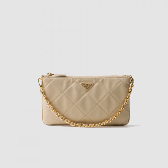 프라다 리나일론 파우치 데저트 베이지 1NI054 - Prada Re-Nylon Pouch Desert Beige
