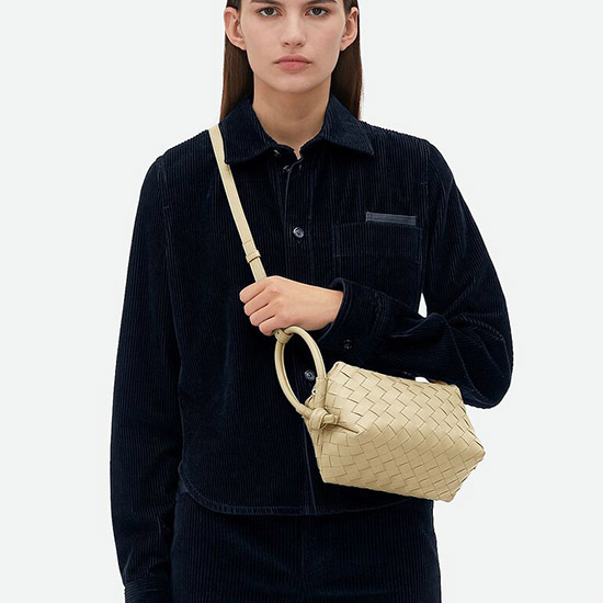 보테가 베네타 스몰 핸들 루프백 라이트 버터스카치 796615 - Bottega Veneta Small Handle Loop Bag