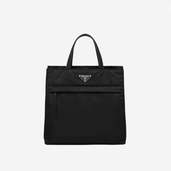 프라다 리나일론 토트백 블랙 2VG076 - Prada Re-Nylon Tote Bag Black