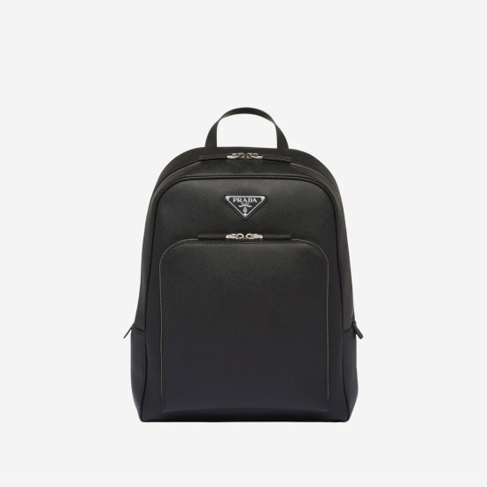 프라다 사피아노 레더 백팩 블랙 2VZ102 - Prada Saffiano Leather Backpack Black