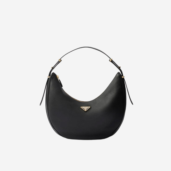 프라다 라지 레더 숄더백 블랙 1BC212 - Prada Large Leather Shoulder Bag Black