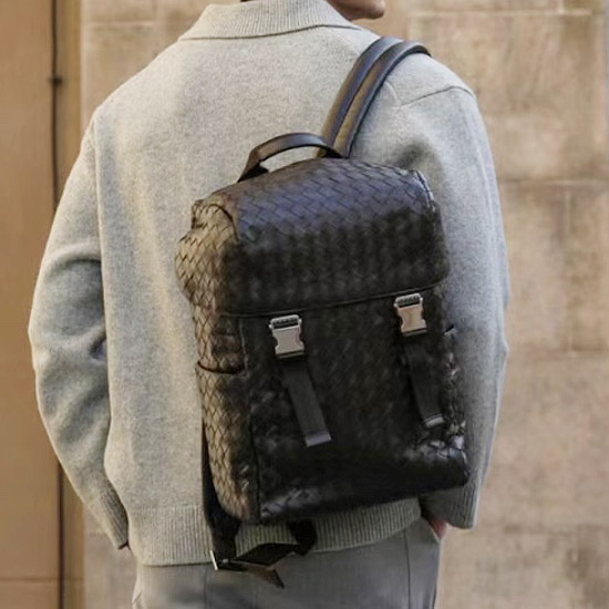 보테가 베네타 인트레치아토 플랩 백팩 폰덴테 766580 - Bottega Veneta Intrecciato Flap Backpack Fondant