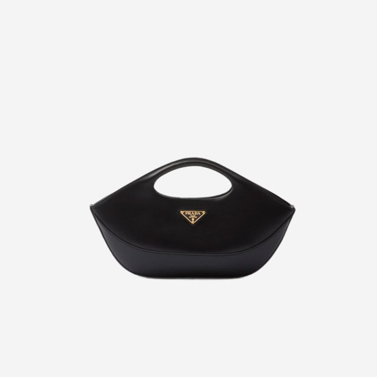 프라다 미디움 레더 핸드백 블랙 1BA421 - Prada Medium Leather Handbag Black