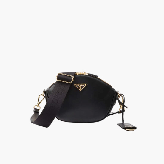 프라다 레더 미니 숄더백 블랙 1BH212 - Prada Leather Mini Shoulder Bag Black