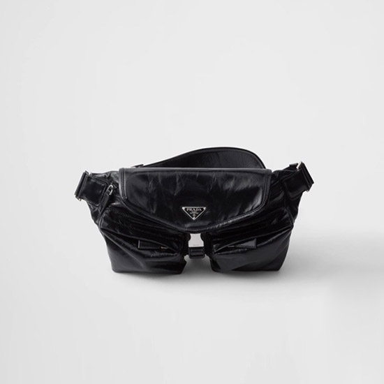 프라다 레더 숄더백 블랙 2VH174 - Prada Leather Shoulder Bag Black