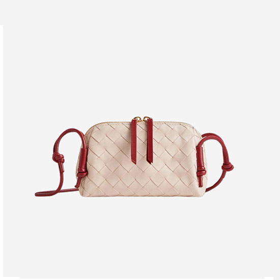 보테가 베네타 인트레치아토 콘서트 파우치 카메오 로즈우드 794258 - Bottega Veneta Intrecciato Concert Pouch Cameo Rosewood