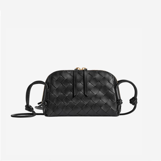 보테가 베네타 인트레치아토 콘서트 파우치 블랙 794258 - Bottega Veneta Intrecciato Concert Pouch Black