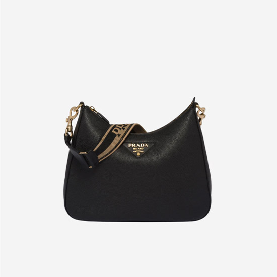 프라다 숄더 스트랩 레더백 블랙 1BC178 - Prada Shoulder Strap Leather Bag Black